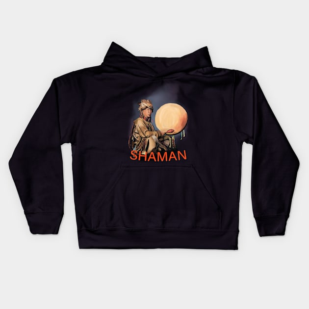 Shaman Kids Hoodie by New sunrise